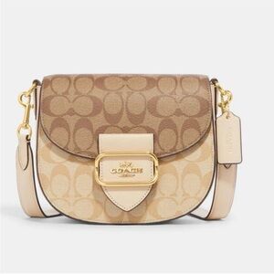 Coach Morgan Saddle Bag In Blocked
Signature Canvas # CH507